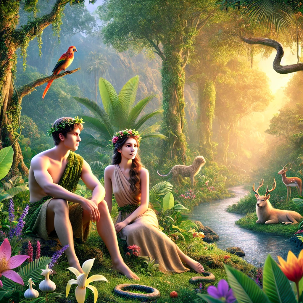 Adam and Eve according to Open AI DALL-e